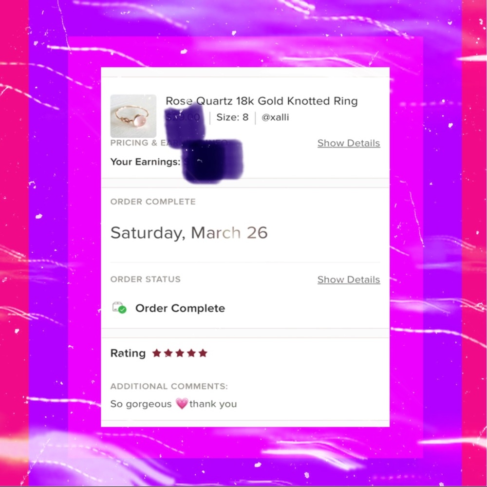 Rose Quartz 18k Gold Knotted Ring - Picture 2 of 9